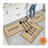2 pcs Set,Kitchen Floor Mats, Kitchen Rugs,Non Slip, Different Sizes, Variety Floor Mats,45 cm *120cm + 45 cm * 80 cm,with Rubber Bottom Kitchen Linen Sink Mats & Grids