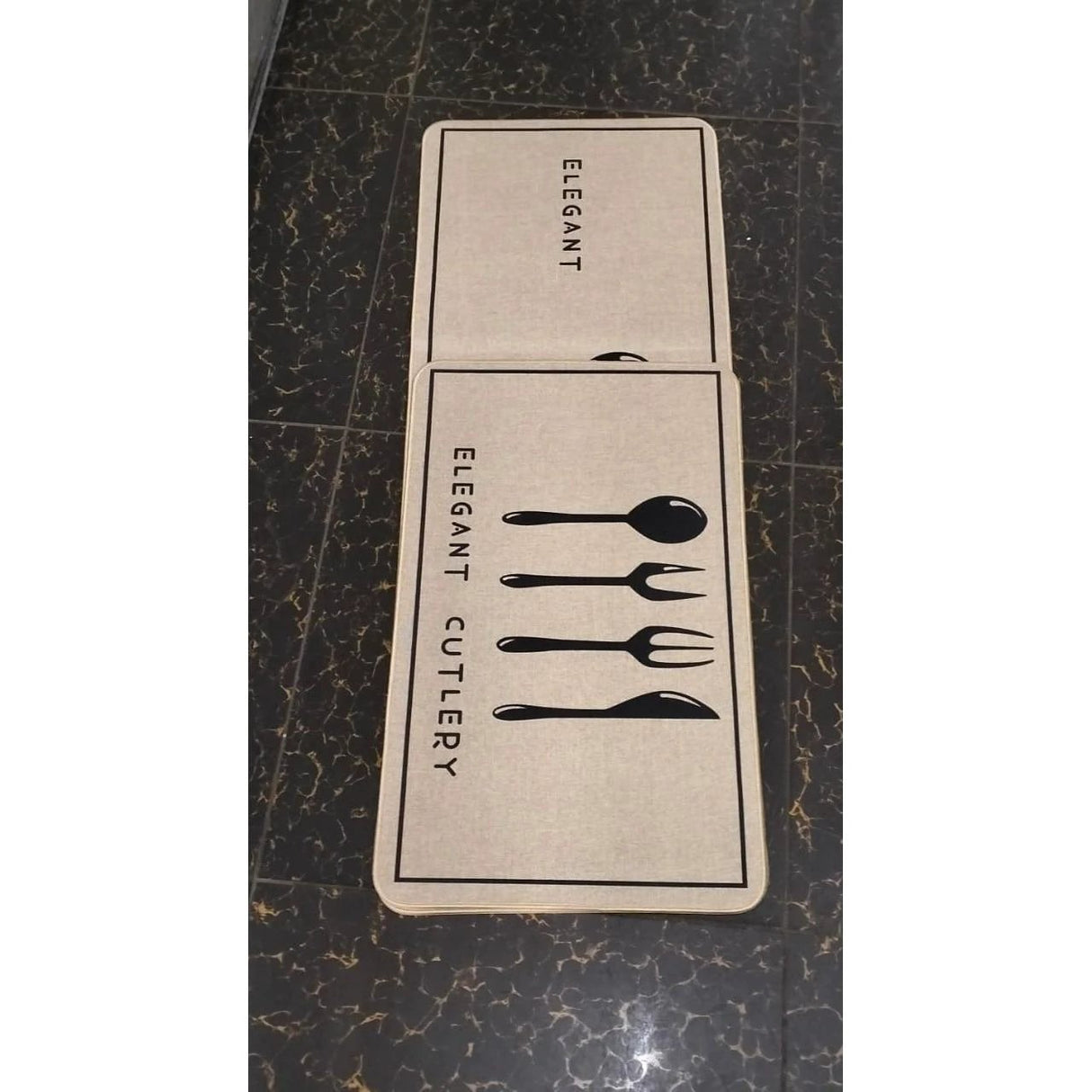 2 pcs Set,Kitchen Floor Mats, Kitchen Rugs,Non Slip, Different Sizes, Variety Floor Mats,45 cm *120cm + 45 cm * 80 cm,with Rubber Bottom Kitchen Linen Sink Mats & Grids