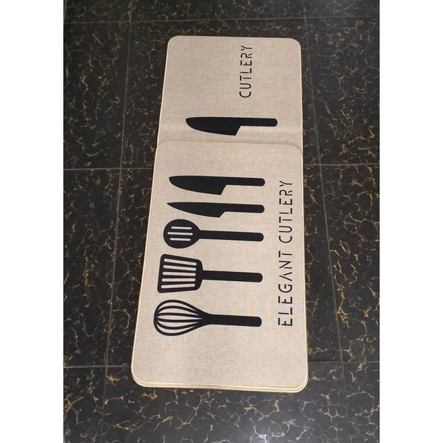 2 pcs Set,Kitchen Floor Mats, Kitchen Rugs,Non Slip, Different Sizes, Variety Floor Mats,45 cm *120cm + 45 cm * 80 cm,with Rubber Bottom Kitchen Linen Sink Mats & Grids