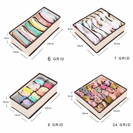 4pcs Undergarments Organizer Set – Multipurpose Closet Storage- Furaha Finds Kenya
