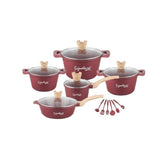 21 Piece Die Cast Aluminium Cookware Set | Durable Nonstick Coating | Ergonomic Design & Even Heat Distribution | Complete Kitchen Set