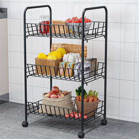 Metallic Organizer Stand with Wheels | 40cm x 26cm x 70cm- Furaha Finds Kenya