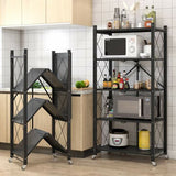 Foldable Multipurpose Rack with Shelves and Wheels – 4 Tier & 5 Tier Options