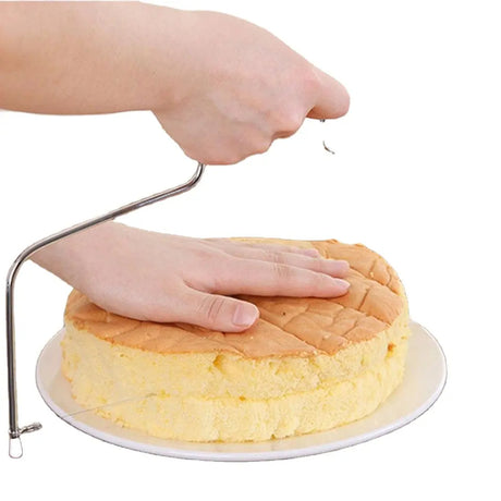Double Wire Adjustable Cake Cutter | Stainless Steel Layering & Leveling Tool for Cakes | Perfect for Baking & Decorating- Furaha Finds Kenya
