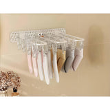 24 Clip Multifunction Wall Folding Cloth Hanger – Windproof Drying Rack for Socks & Baby Clothes