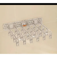 24 Clip Multifunction Wall Folding Cloth Hanger – Windproof Drying Rack for Socks & Baby Clothes Hangers & Hooks Hangers