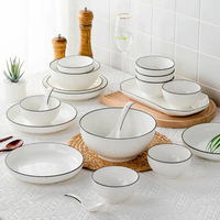 24 PCS Trendy White Dinner Set Elegant and Timeless Tableware Dinner set Dinnerware Sets