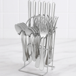 24 Piece Cutlery set with Stand Cutlery holder Flatware Sets