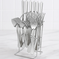 24 Piece Cutlery set with Stand Cutlery holder Flatware Sets