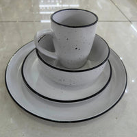 24pcs Ceramic Dinner Set – Plates, Bowls, Cups, and Side Plates Dinner set Dinnerware Sets