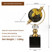 World Globe Marble Base Ornament – Luxe Decor Statement Decor