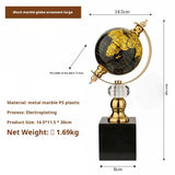 World Globe Marble Base Ornament – Luxe Decor Statement Decor