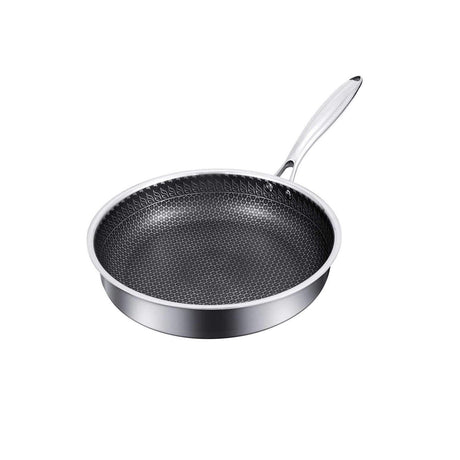 28cm Non Stick Honeycomb Stainless Steel Frying Pan | Scratch Resistant | Comfortable Handle | Oven & Induction Compatible