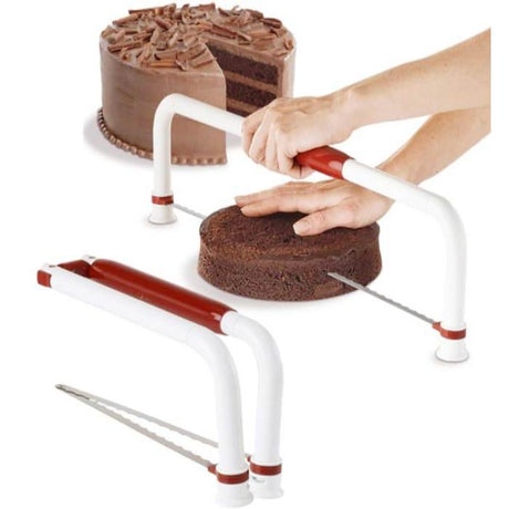Stainless Steel Cake Tierer | Adjustable Cake Leveling Tool | Precision for Perfectly Layered Cakes | Professional Baking Essential- Furaha Finds Kenya