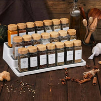 29pcs Glass Storage Jars Set with Bamboo Lids 120ml – Includes Funnel, Labels, Pen & Brush Spice jar Food Storage Containers
