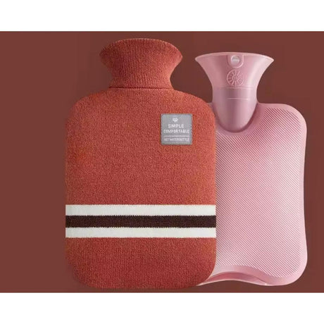2L Hot Water Bottle with Cover Keep Warm & Relieve Aches