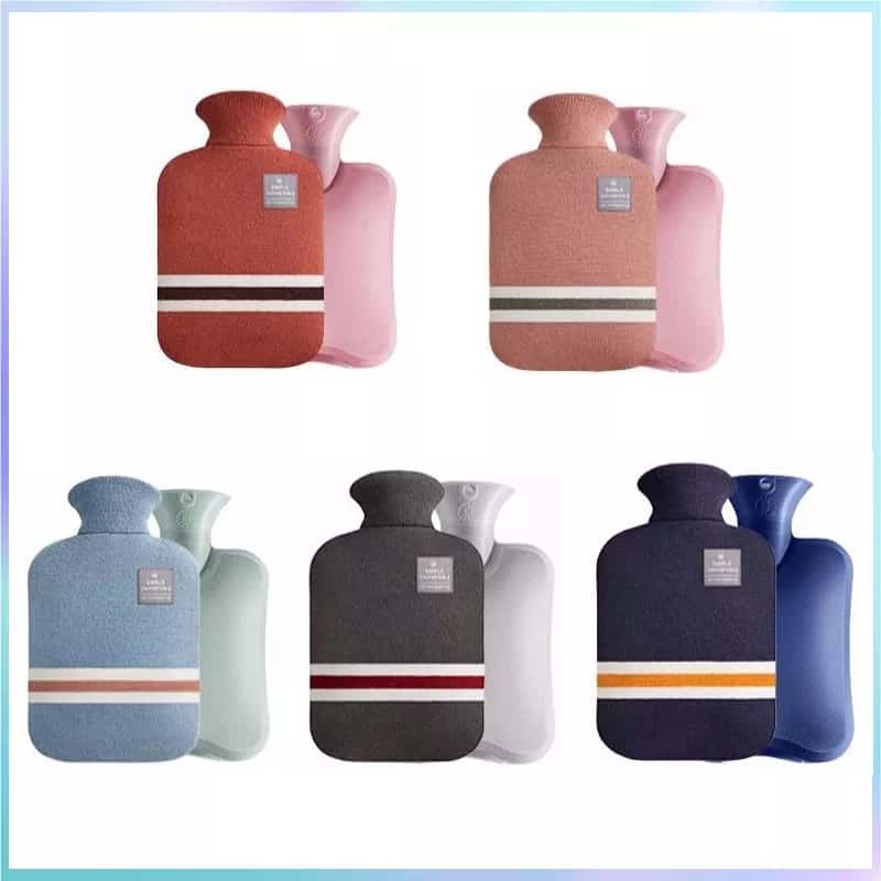 2L Hot Water Bottle with Cover Keep Warm & Relieve Aches
