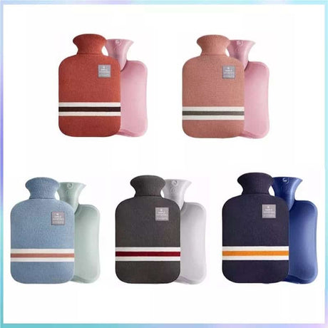 2L Hot Water Bottle with Cover Keep Warm & Relieve Aches