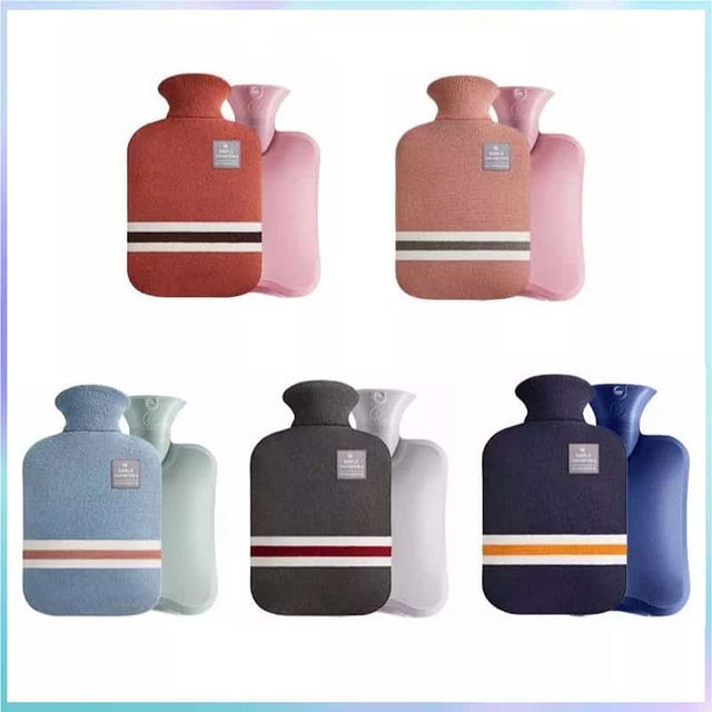 2L Hot Water Bottle with Cover Keep Warm & Relieve Aches