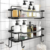 2PCS kitchen Caddy Shelf Bathroom Organizer Rustproof & No Drilling