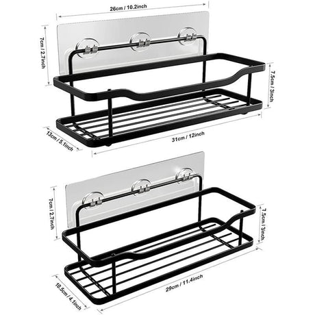 2PCS kitchen Caddy Shelf Bathroom Organizer Rustproof & No Drilling