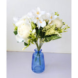 2cm x 11cm Mini Glass Vase | Elegant Blue Glass for Small Floral Arrangements | Home Decor | Events Styling | Office Decor| Dining Room Decor