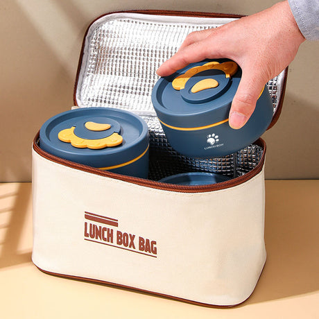 5 in 1 Insulated Lunch Set Combo | 4 Lunch Boxes & 1 Bag for Students & Adults- Furaha Finds Kenya