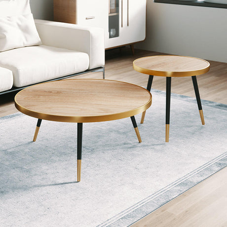 2in1Modern Marble Round Coffee Table & Side Table