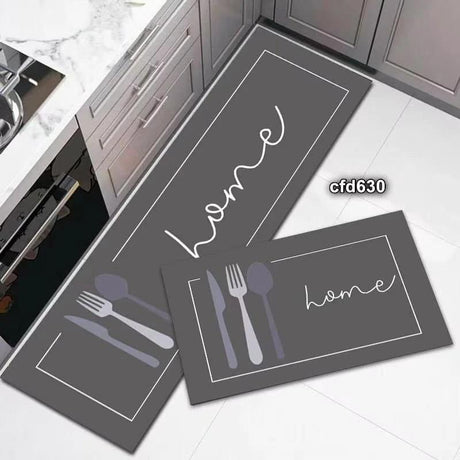 2pc Kitchen Anti-Slip Mats Set Large 120x40cm & Medium 60x40cm, Durable and Non Slip Kitchen Mats Sink Mats & Grids