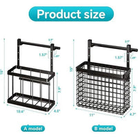 2pc Over the Cabinet Organizer with Towel Bar | Stainless Steel | 28x11.5x3cm (LxWxH) Kitchen Storage Household Storage Caddies