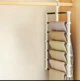 2pcs 6-Layer Multifunctional Clothes Hanger  Foldable Space-Saving Design