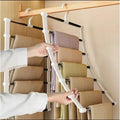 2pcs 6-Layer Multifunctional Clothes Hanger Foldable Space-Saving Design Hangers & Hooks Closet Organizers