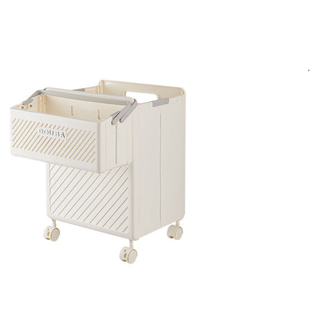 2pcs Foldable Laundry Hamper Basket with Wheels Space Saving & Easy to move