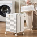 2pcs Foldable Laundry Hamper Basket with Wheels Space Saving & Easy to move Laundry hampers and basket Laundry Baskets