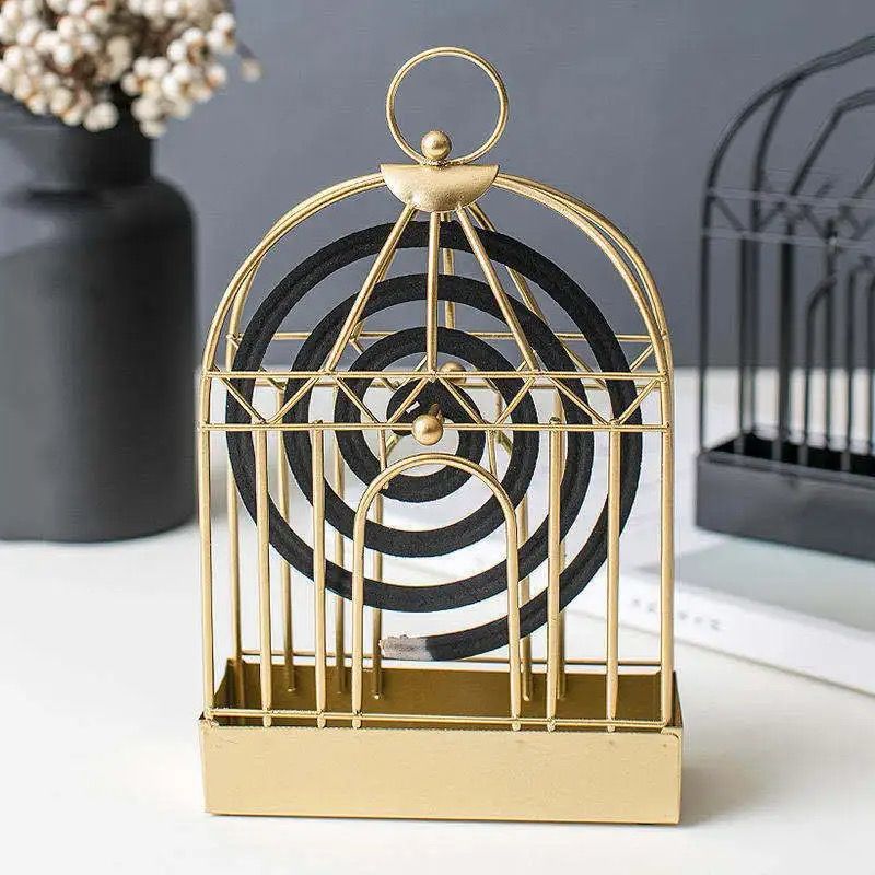 2pcs Handmade European Style Bird Cage Mosquito Coil Holder