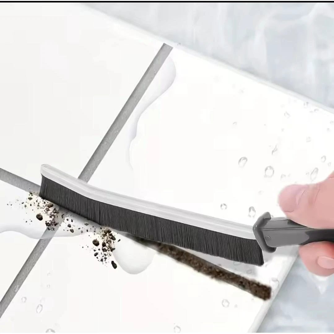 2pcs Hard Bristle Crevice Cleaning Brush Black for Deep Cleaning Corners and Edges Cleaning Tools Scrub Brushes