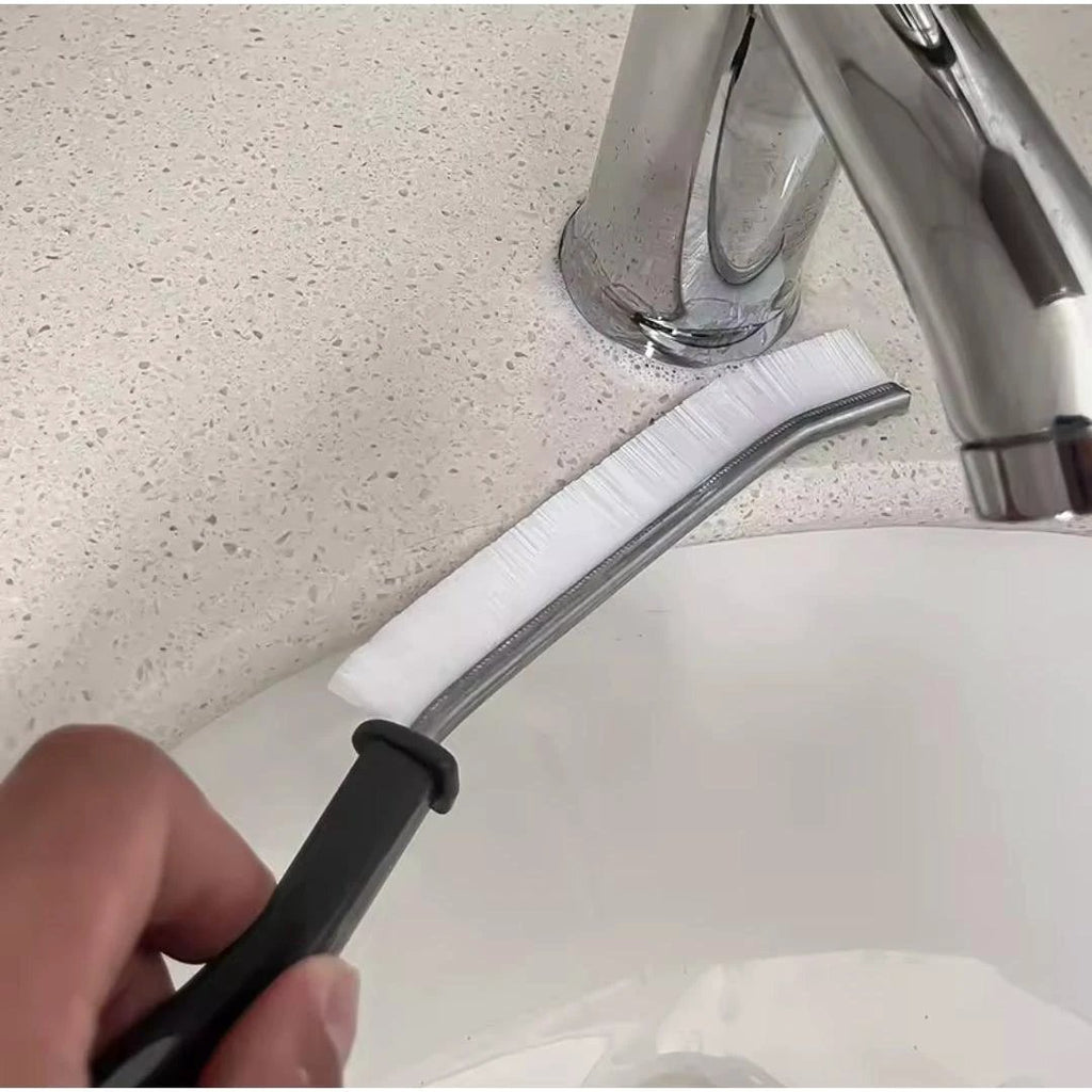 2pcs Hard Bristle Crevice Cleaning Brush Black for Deep Cleaning Corners and Edges Cleaning Tools Scrub Brushes