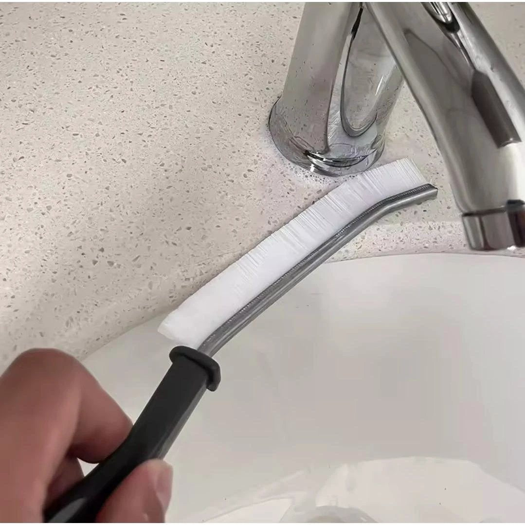 2pcs Hard Bristle Crevice Cleaning Brush Black for Deep Cleaning Corners and Edges Cleaning Tools Scrub Brushes