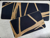 2pcs Rubber Kitchen Mats Set Anti-Slip Waterproof Cushioned
