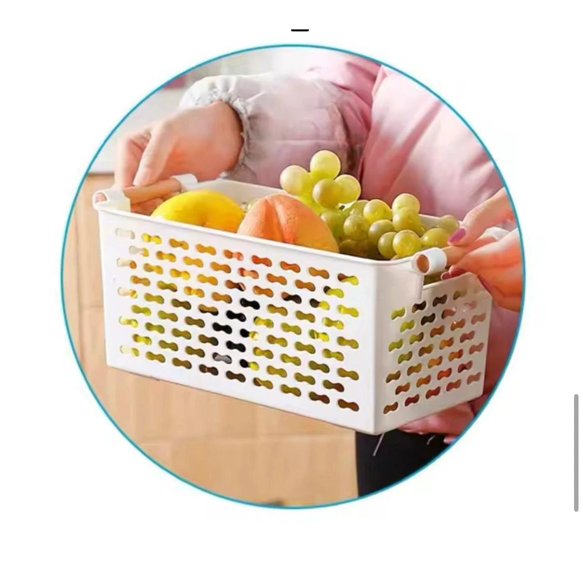 2pcs Storage Baskets Organizers White Plastic Basket 35*25*21 cm Storage baskets Household Storage Containers
