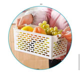 2pcs Storage Baskets Organizers White Plastic Basket 35*25*21 cm Storage baskets Household Storage Containers