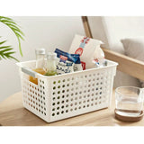 2pcs Storage Baskets Organizers White Plastic Basket 35*25*21 cm Storage baskets Household Storage Containers