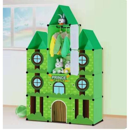 Kids Portable 3-Column Wardrobe/Size 110.5 x 37 x 163 cm.- Furaha Finds Kenya