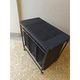 3 Compartment Laundry Basket with Lockable Wheels & Ironing Board