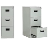 3 Drawer Metal Filing Cabinet with Lock – Office Storage Organizer