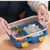 3 Grid Snack Box|BPA Free Plastic, 850ml Capacity