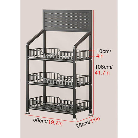 3 Layer Heavy Duty Multipurpose Rack Freestanding with Wheels Home & Display Storage