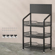 3 Layer Heavy Duty Multipurpose Rack Freestanding with Wheels Home & Display Storage