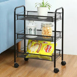 3 Layer Multifunctional Mesh Design Storage Trolley | Durable & Versatile