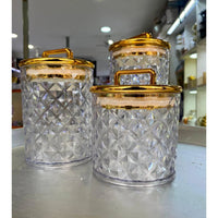 3-Piece Acrylic Storage Tins Food Storage Containers